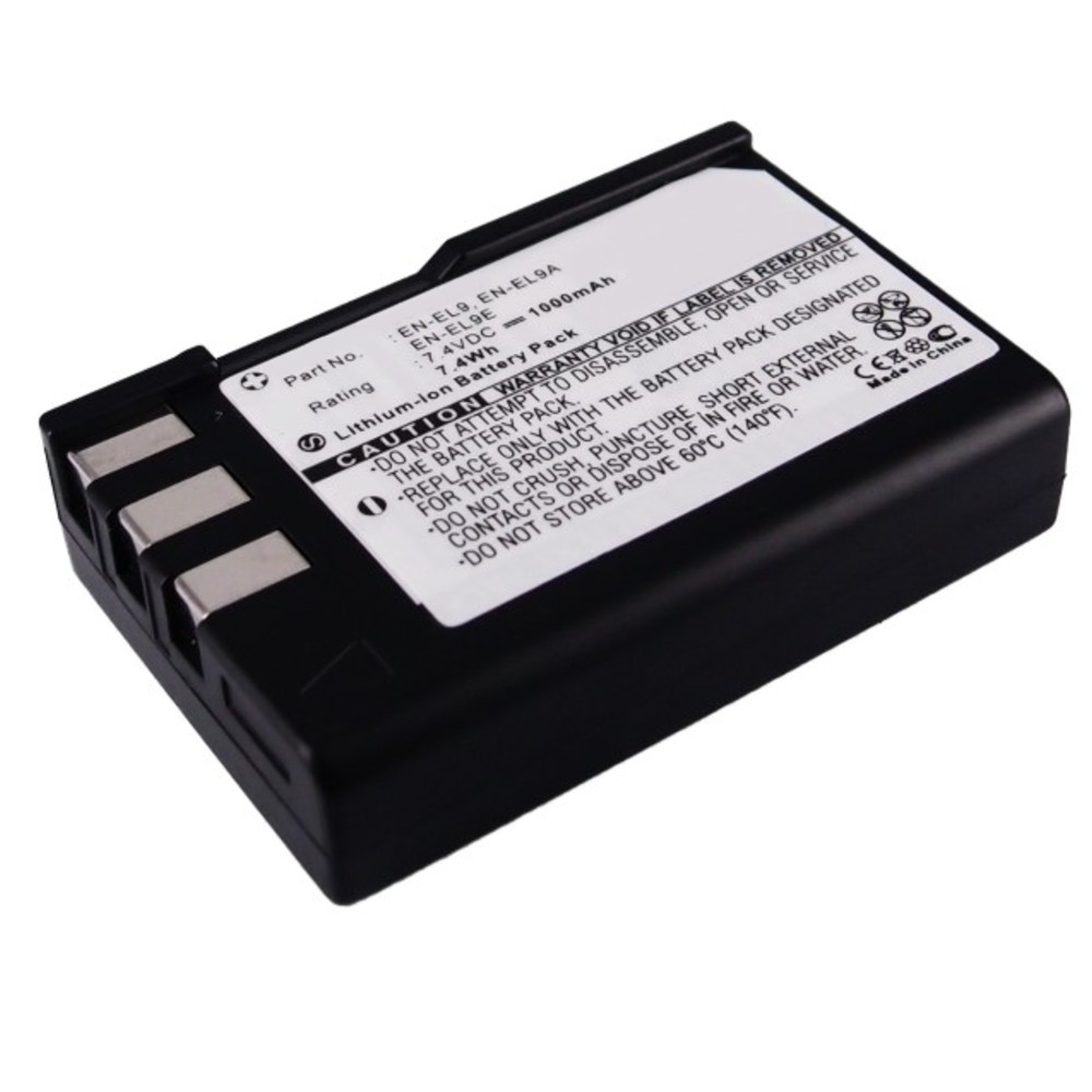 Synergy Digital Camera Battery, Compatible with NIKON D3000, D40, D40A, D40C, D40X, D5000, D60, DSLR-D40, DSLR-D40A, DSLR-D40C, DSLR-D40X, DSLR-D60 Camera Battery (7.4, Li-ion, 1800mAh)