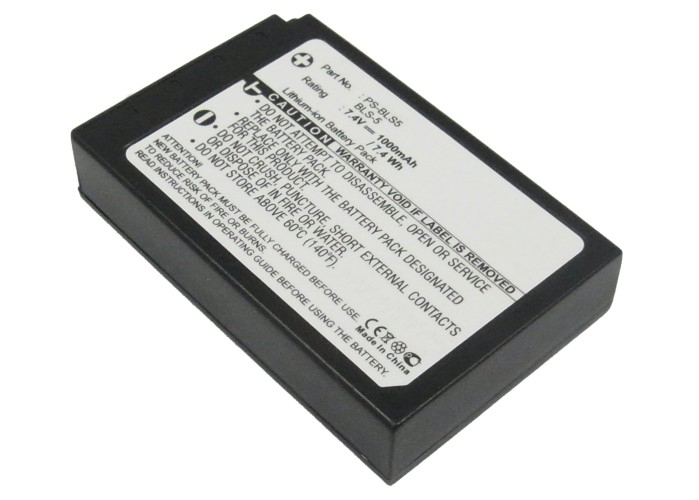 Synergy Digital Camera Battery, Compatible with Olympus E-PC2, E-PL5, E-PL6, E-PL7, E-PL8, E-PM2, OM-D E-M10, PEN E-P3, PEN E-PL2, PEN E-PL3, PEN E-PL5, PEN E-PL6, PEN E-PM1, PEN E-PM2, Stylus 1, Stylus 1s Camera Battery (7.4, Li-ion, 1000mAh)
