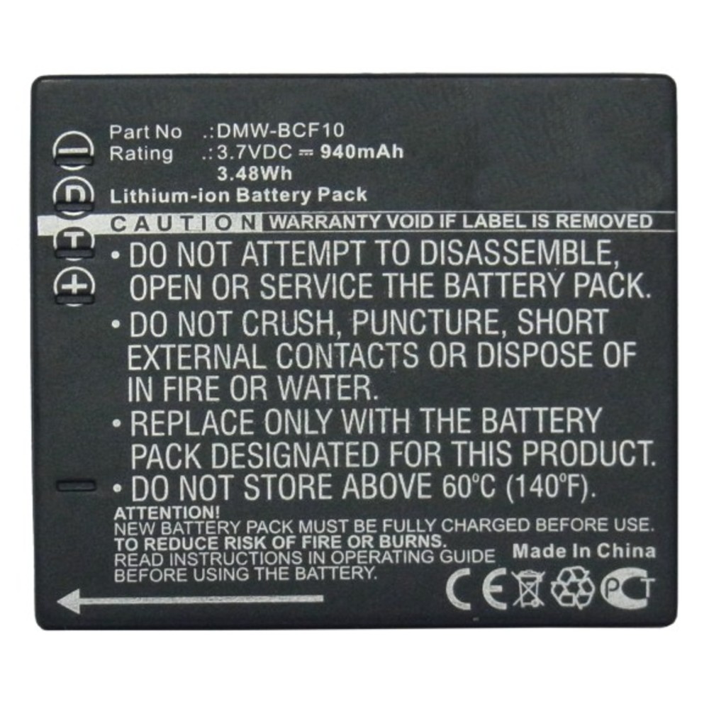 Synergy Digital Camera Battery, Compatible with Panasonic Lumix DMC-FS4K Camera Battery (3.7, Li-ion, 940mAh)