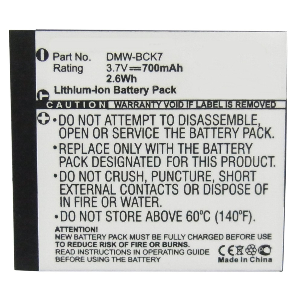 Synergy Digital Camera Battery, Compatible with Panasonic Lumix DMC-FP77 Camera Battery (3.7, Li-ion, 700mAh)