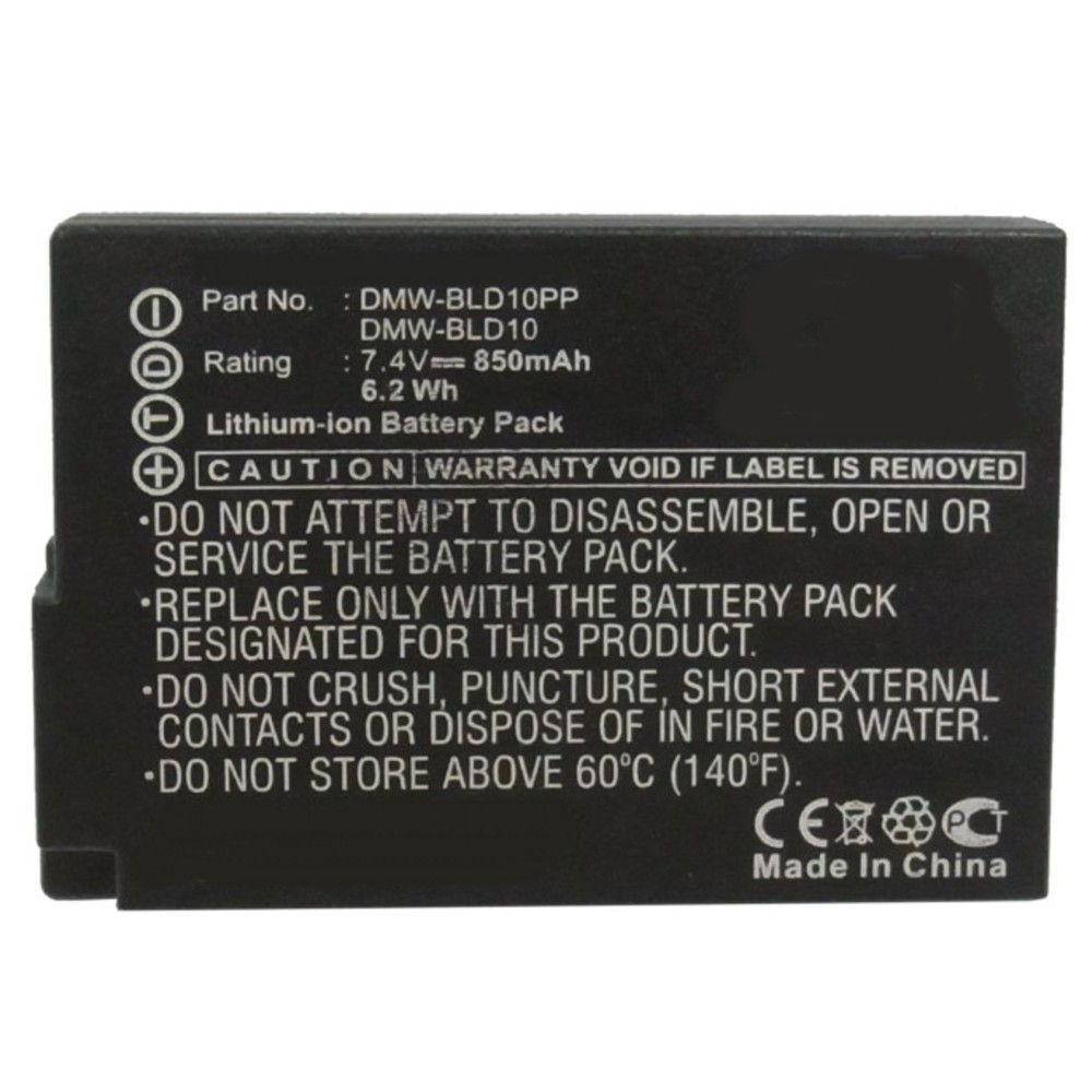 Synergy Digital Camera Battery, Compatible with Panasonic Lumix DMC-G3 Camera Battery (7.4, Li-ion, 850mAh)