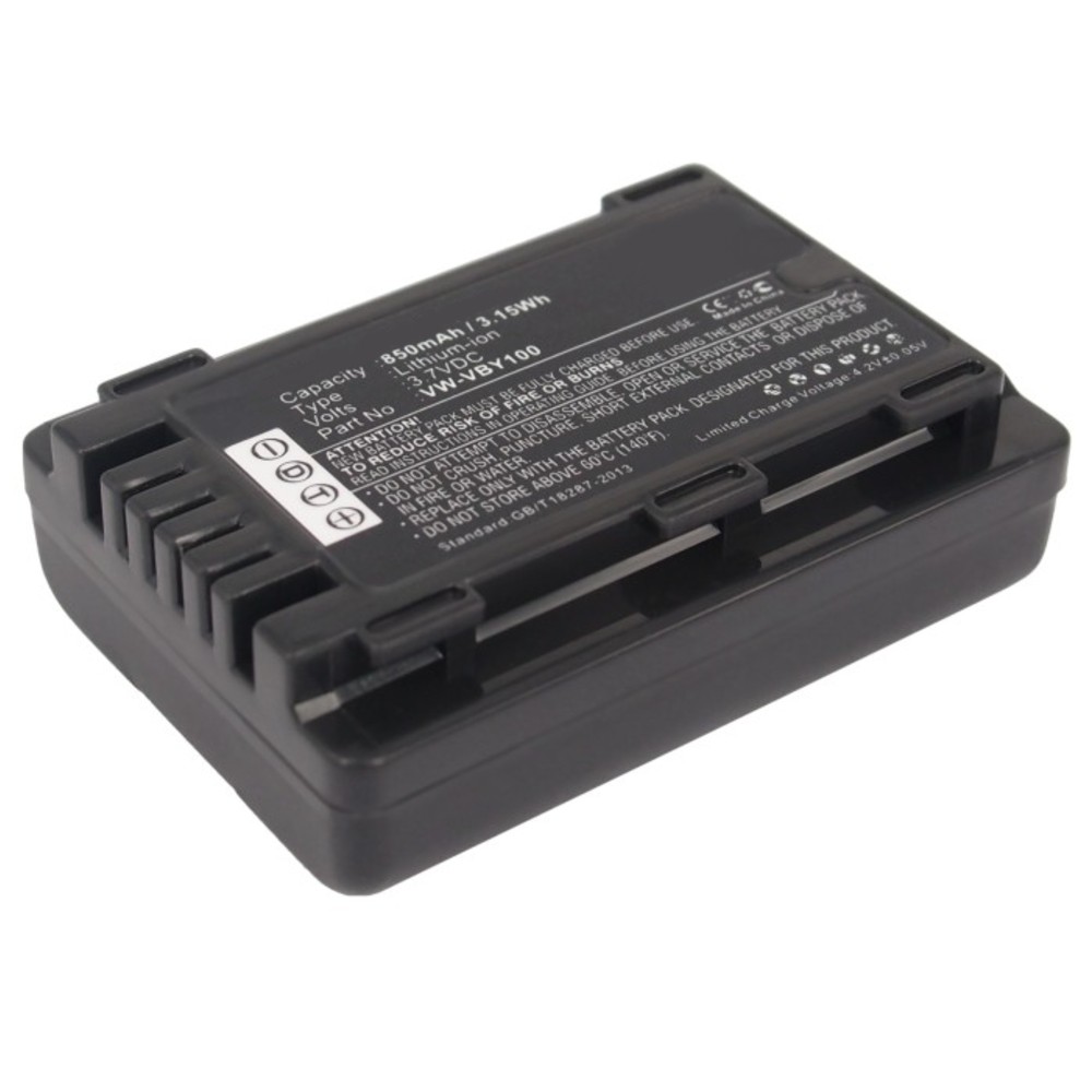 Synergy Digital Camera Battery, Compatible with Panasonic HC-V110, HC-V110G, HC-V110GK, HC-V110K, HC-V110P, HC-V110P-K, HC-V130K, HC-V201, HC-V201K Camera Battery (3.7, Li-ion, 850mAh)