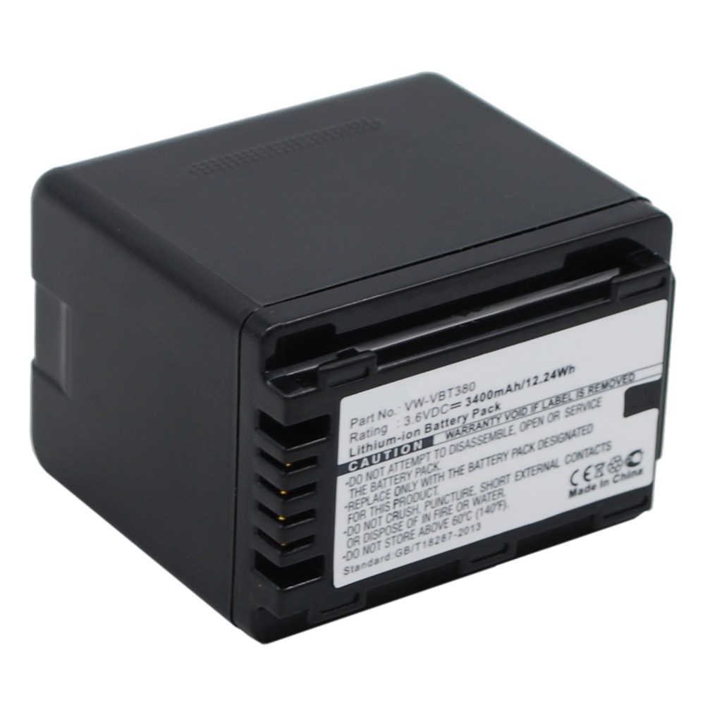 Synergy Digital Camera Battery, Compatible with Panasonic HC-250EB, HC-550EB, HC-727EB, HC-750EB, HC-770EB, HC-989, HC-V110, HC-V110GK, HC-V110MGK, HC-V130, HC-V210, HC-V210GK, HC-V210M, HC-V210MGK, HC-V270, HC-V520, HC-V520GK, HC-V520M, HC-V520MGK, HC-V720, HC-V720GK, HC-V720M, HC-V720MGK, HC-V770, HC-VX870, HC-W570, HC-W580, HC-W850EB, VXF-999 Camera Battery (3.6, Li-ion, 3400mAh)