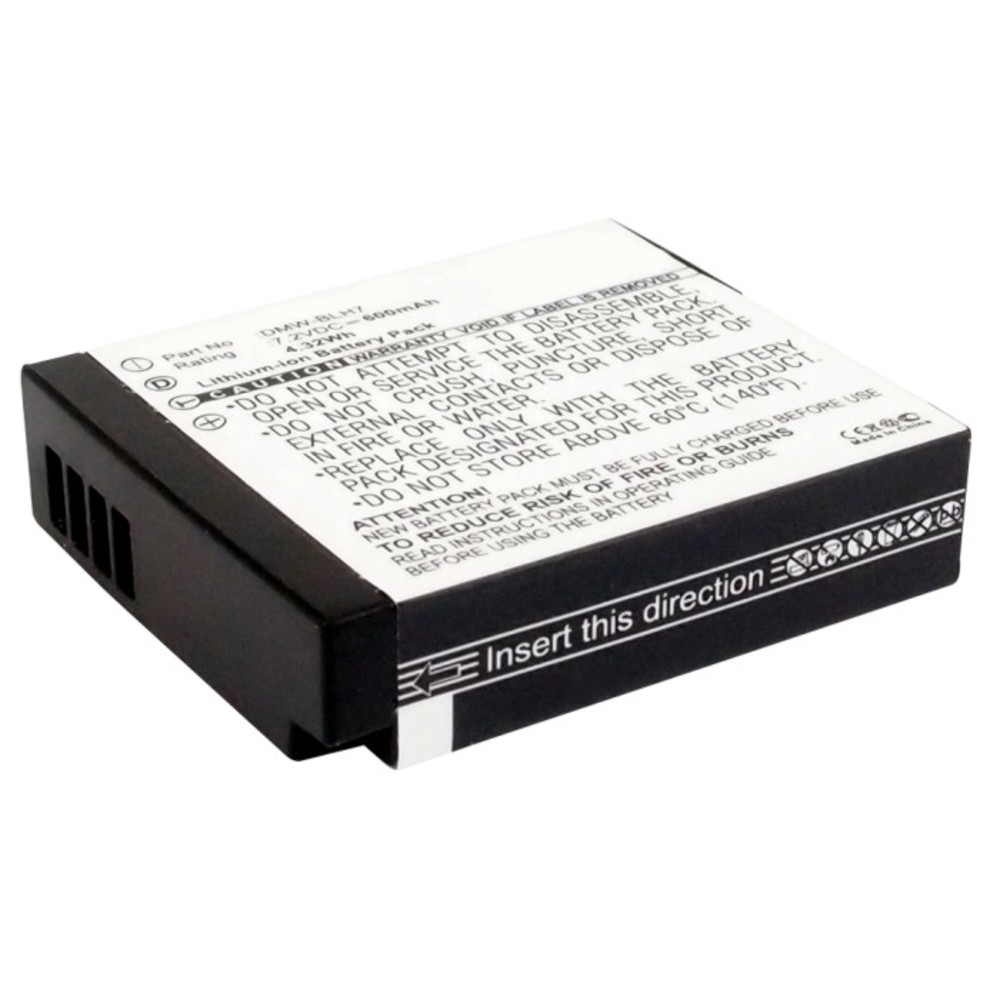 Synergy Digital Camera Battery, Compatible with Panasonic Lumix DMC-GM1, Lumix DMC-GM1D, Lumix DMC-GM1K, Lumix DMC-GM1KD, Lumix DMC-GM1KEB, Lumix DMC-GM1KK, Lumix DMC-GM1KS, Lumix DMC-GM1kW, Lumix DMC-GM1S, Lumix DMC-GM1W, Lumix DMC-GM5, Lumix DMC-GM5K, Lumix DMC-LX10 Camera Battery (7.2, Li-ion, 600mAh)