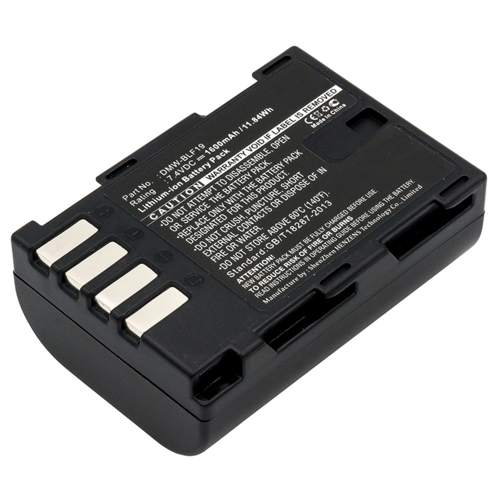 Synergy Digital Camera Battery, Compatible with Panasonic Lumix DMC-GH3, Lumix DMC-GH3A, Lumix DMC-GH3AGK, Lumix DMC-GH3GK, Lumix DMC-GH3H, Lumix DMC-GH3HGK, Lumix DMC-GH3KBODY, Lumix DMC-GH4, Lumix DMC-GH4K, Lumix DMC-GH4KBODY Camera Battery (7.4, Li-ion, 1600mAh)