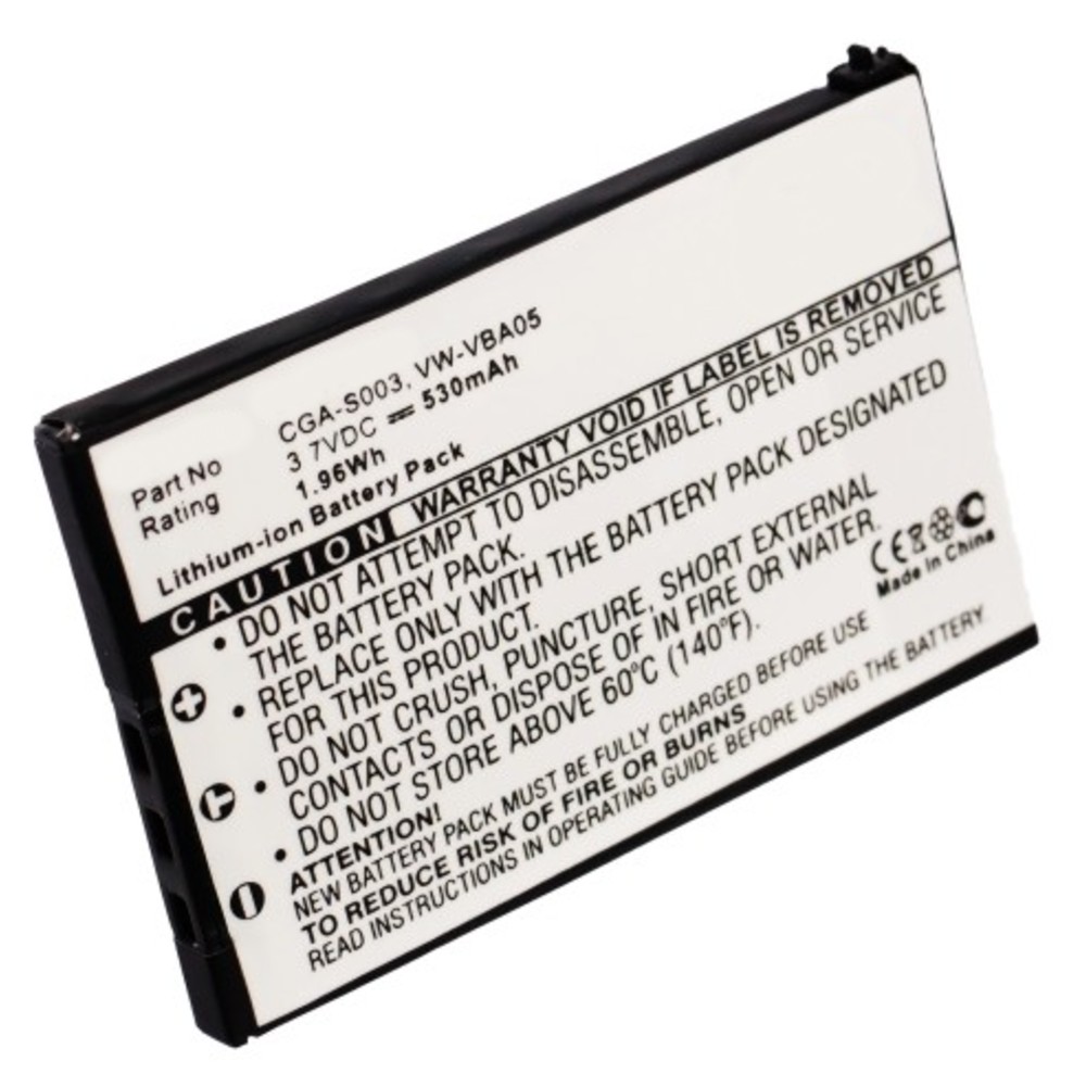 Synergy Digital Camera Battery, Compatible with Panasonic SV-AS10, SV-AS10-A, SV-AS10-D, SV-AS10EG-A, SV-AS10EG-D, SV-AS10EG-S, SV-AS10-G, SV-AS10PP-S, SV-AS10-R, SV-AS10-S, SV-AS10-T, SV-AS10-W, SV-AS30, SV-AV50, SV-AV50A, SV-AV50EG-A, SV-AV50EG-S, SV-AV50EG-T, SV-AV50PP-S, SV-AV50S, SV-AV50T Camera Battery (3.7, Li-ion, 530mAh)