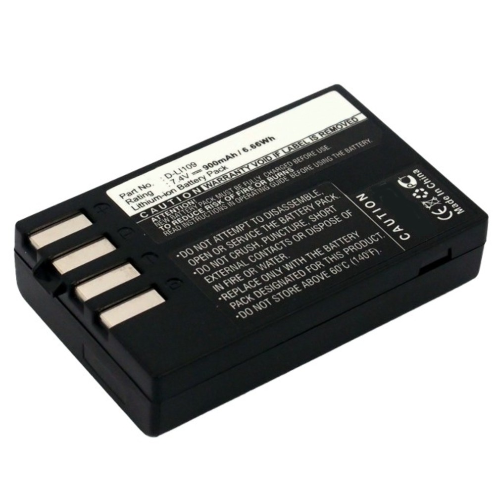 Synergy Digital Camera Battery, Compatible with PENTAX K2, K-2, K30, K-30, K50, K-50, K500, K-500, K-R, KS1, K-S1, KS2, K-S2 Camera Battery (7.4, Li-ion, 900mAh)