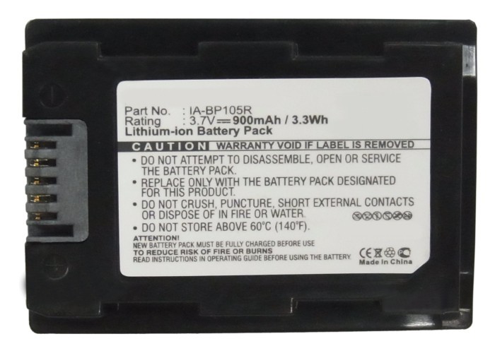 Synergy Digital Camera Battery, Compatible with Samsung HMX-F50BN, HMX-F90BN, HMX-H300, HMX-H300BN, HMX-H300BP, HMX-H304, HMX-H305, SMX-F50, SMX-F50BP, SMX-F54, SMX-F70BP Camera Battery (3.7, Li-ion, 900mAh)