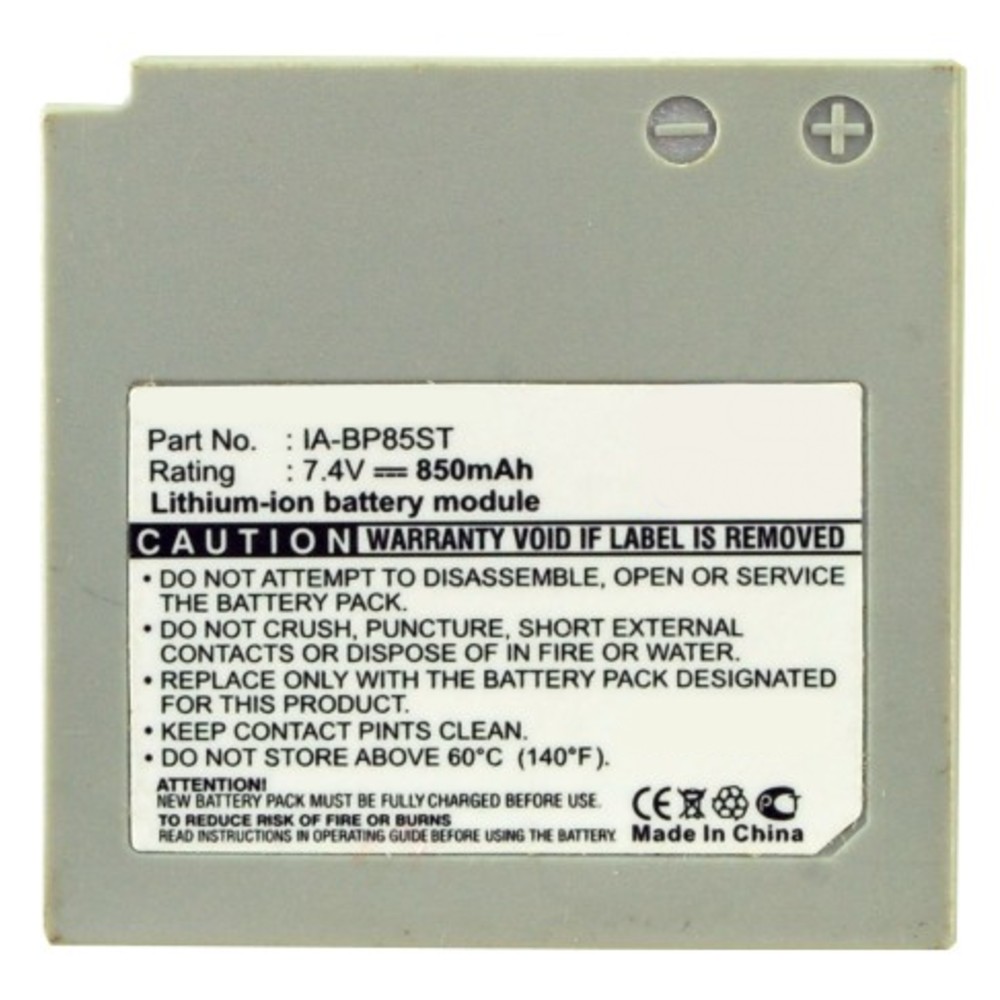 Synergy Digital Camera Battery, Compatible with Samsung HMX-H106, SC-HMX10, SC-HMX10A, SC-HMX20, SC-HMX20C, SC-MX10, SC-MX10A, SC-MX10P, SC-MX10R, SC-MX20, VP-HMX08, VP-HMX10, VP-HMX10C, VP-HMX20C, VP-MX10, VP-MX10A, VP-MX10AH, VP-MX10AU, VP-MX20, VP-MX20R, VP-MX25 Camera Battery (7.4, Li-ion, 850mAh)