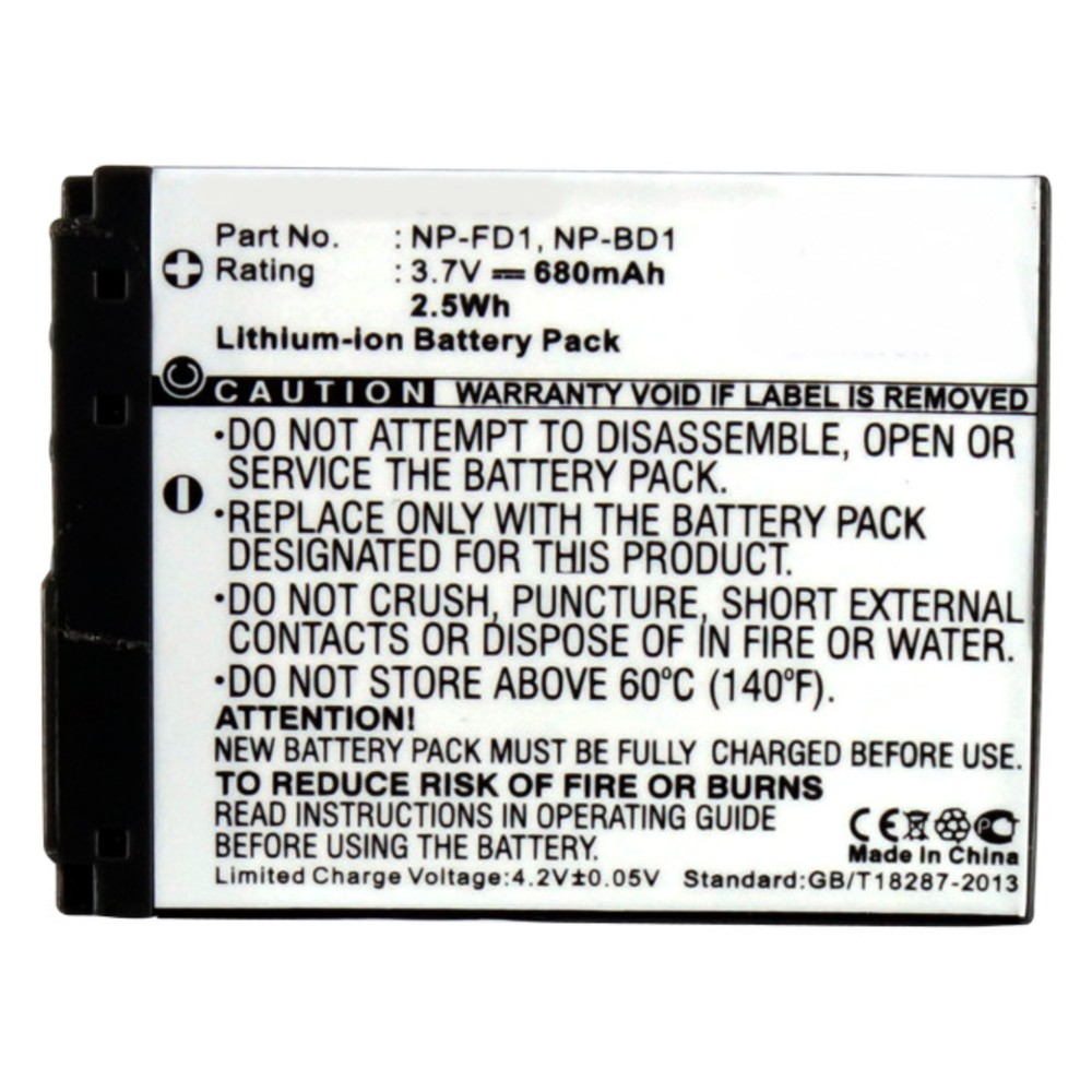 Synergy Digital Camera Battery, Compatible with Sony Cyber-shot DSC-G3 Camera Battery (3.7, Li-ion, 680mAh)