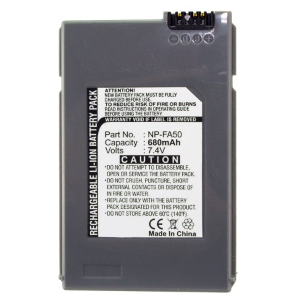 Synergy Digital Camcorder Battery, Compatible with Sony NP-FA50 Camcorder Battery (7.4, Li-ion, 800mAh)