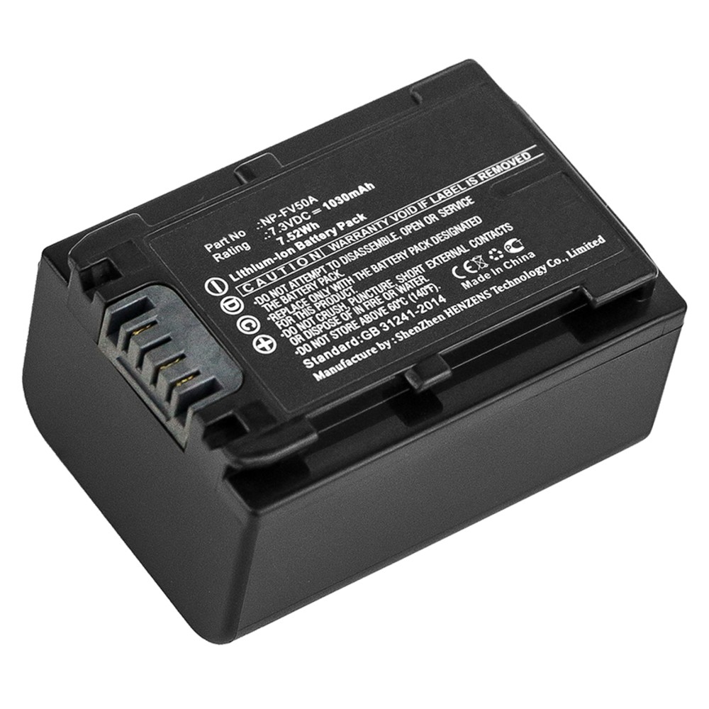 Synergy Digital Camera Battery, Compatible with Sony FDR-AX33, FDR-AX40, FDR-AX45, FDR-AX53, FDR-AX60, FDR-AX700, FDR-AXP33, HDR-CX450, HDR-CX625, HDR-CX680, HDR-PJ620, HDR-PJ675, NEX-VG30 Camera Battery (7.3, Li-ion, 1030mAh)