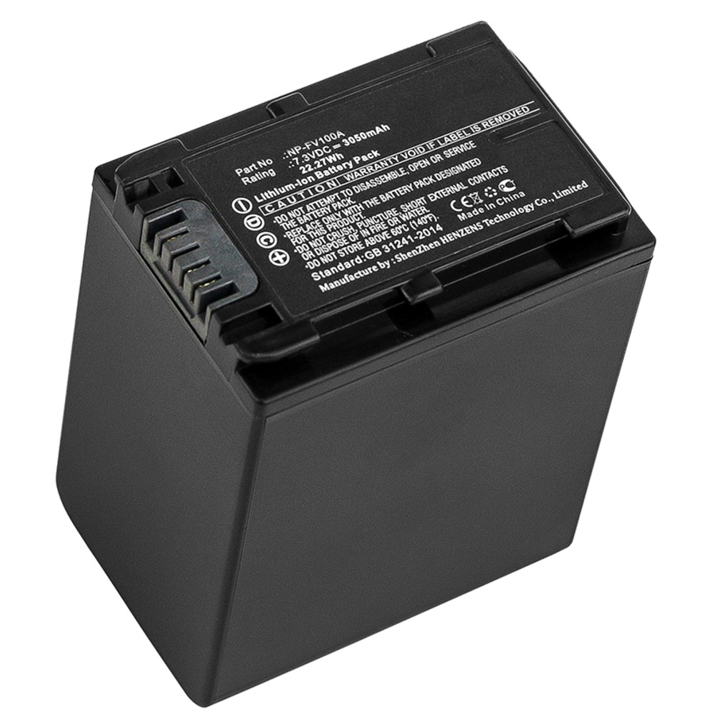 Synergy Digital Camera Battery, Compatible with Sony FDR-AX33, FDR-AX40, FDR-AX45, FDR-AX53, FDR-AX60, FDR-AX700, FDR-AXP33, HDR-CX450, HDR-CX625, HDR-CX680, HDR-PJ620, HDR-PJ675, NEX-VG30 Camera Battery (7.3, Li-ion, 3050mAh)