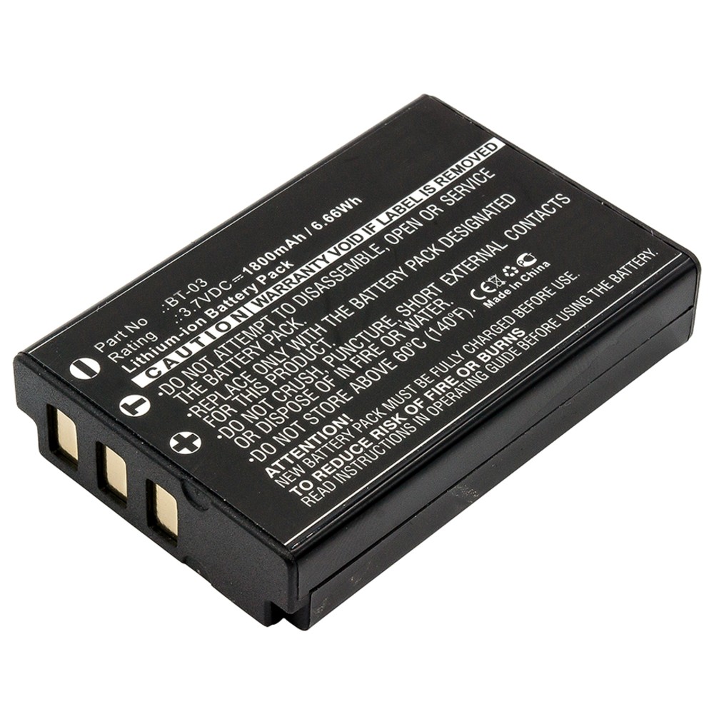 Synergy Digital Camera Battery, Compatible with ZOOM Q8 Recorder Camera Battery (3.7, Li-ion, 1800mAh)