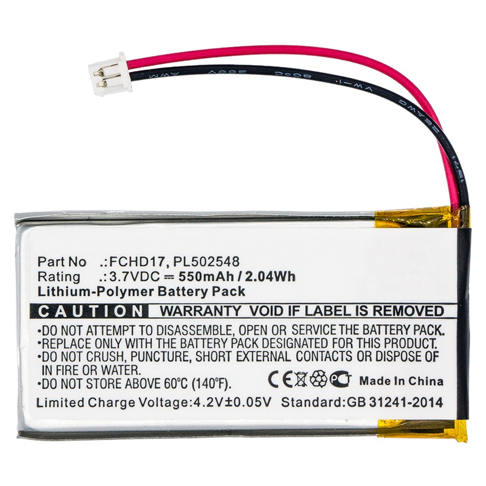 Synergy Digital Digital Camera Battery, Compatible with ACME FCHD17, PL502548 Digital Camera Battery (Li-Pol, 3.7V, 550mAh)