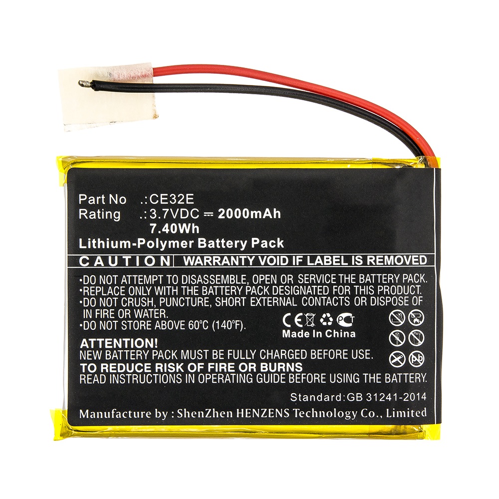 Synergy Digital Digital Camera Battery, Compatible with Safety Vision CE32E Digital Camera Battery (Li-Pol, 3.7V, 2000mAh)