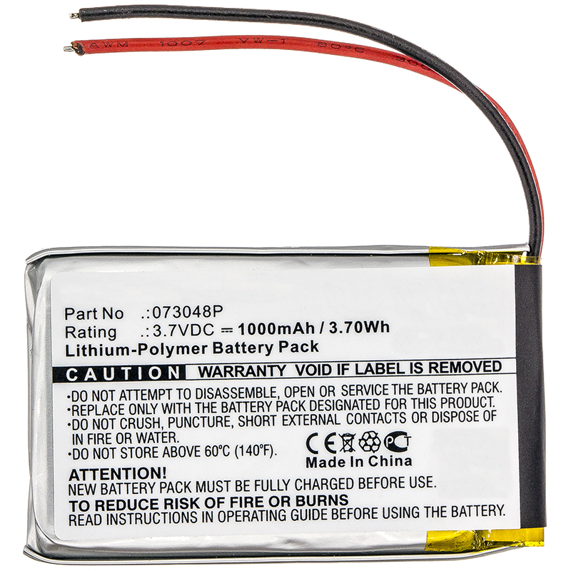 Synergy Digital Digital Camera Battery, Compatible with 073048P Digital Camera Battery (3.7V, Li-Pol, 1000mAh)