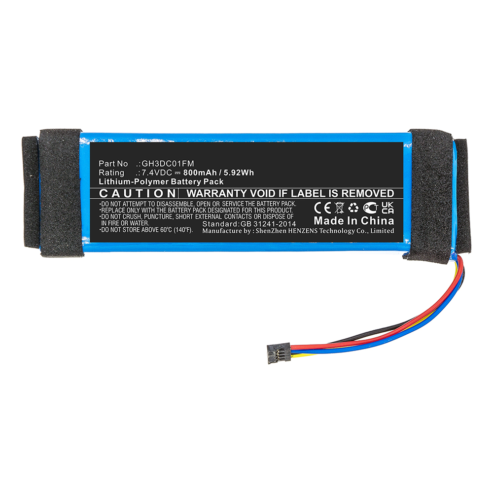 Synergy Digital Digital Camera Battery, Compatible with GH3DC01FM Digital Camera Battery (7.4V, Li-Pol, 800mAh)