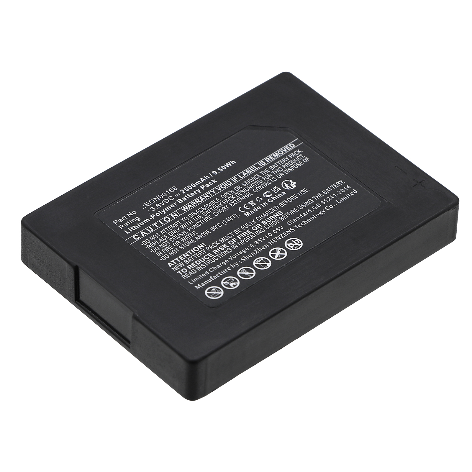 Synergy Digital Digital Camera Battery, Compatible with Pyle EON00168 Digital Camera Battery (Li-Pol, 3.8V, 2500mAh)