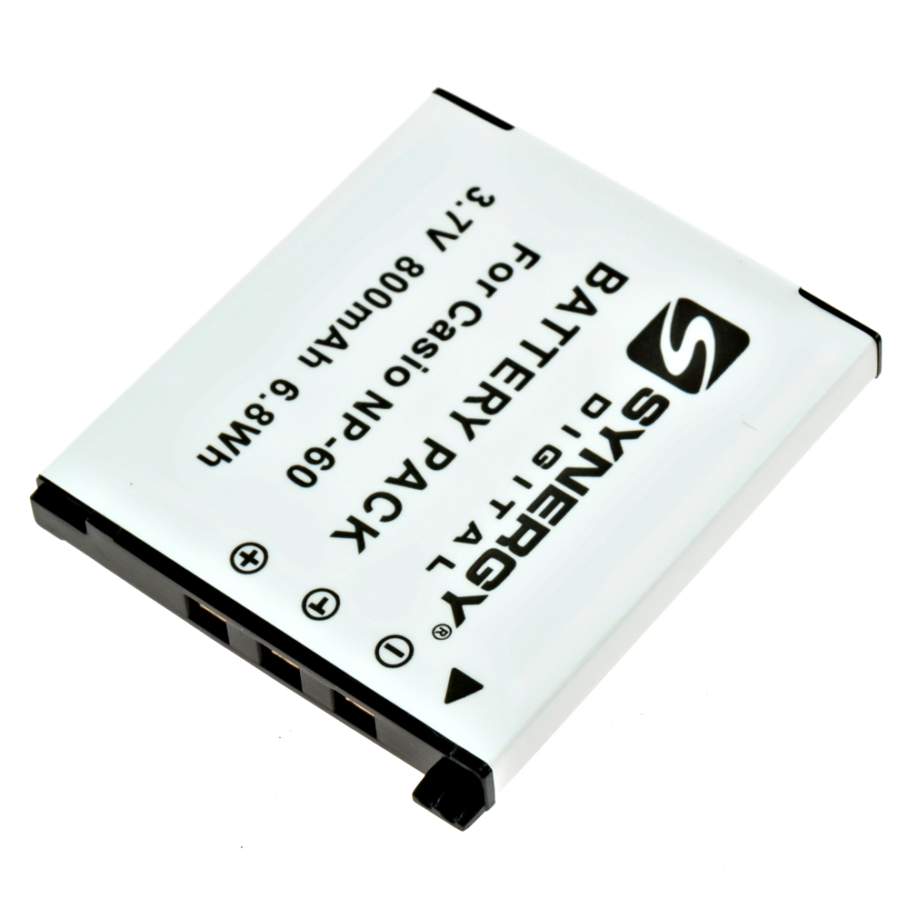 SDNP60 Lithium-Ion Rechargeable Battery - Ultra High Capacity (3.7V 800 mAh) - Replacement for Casio NP-60 Battery