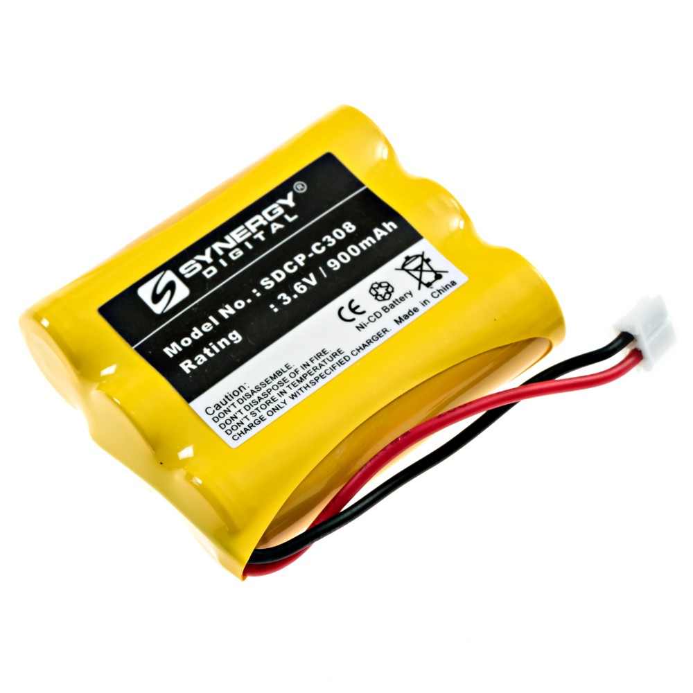 SDCP-C308 - Ni-CD, 3.6 Volt, 900 mAh, Ultra Hi-Capacity Battery - Replacement Battery for AT&T, Panasonic, VTech 80-5071-00-00, RadioShack 23-298 Cordless Phone Batteries