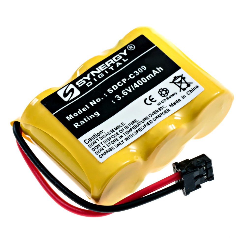 SDCP-C309 - Ni-CD, 3.6 Volt, 400 mAh, Ultra Hi-Capacity Battery - Replacement Battery for At&t/Avaya 2C1, Panasonic P-P301, Radio Shack 23-281, Sony BP-T16, Toshiba, Uniden BT-185 Cordless Phone Batteries