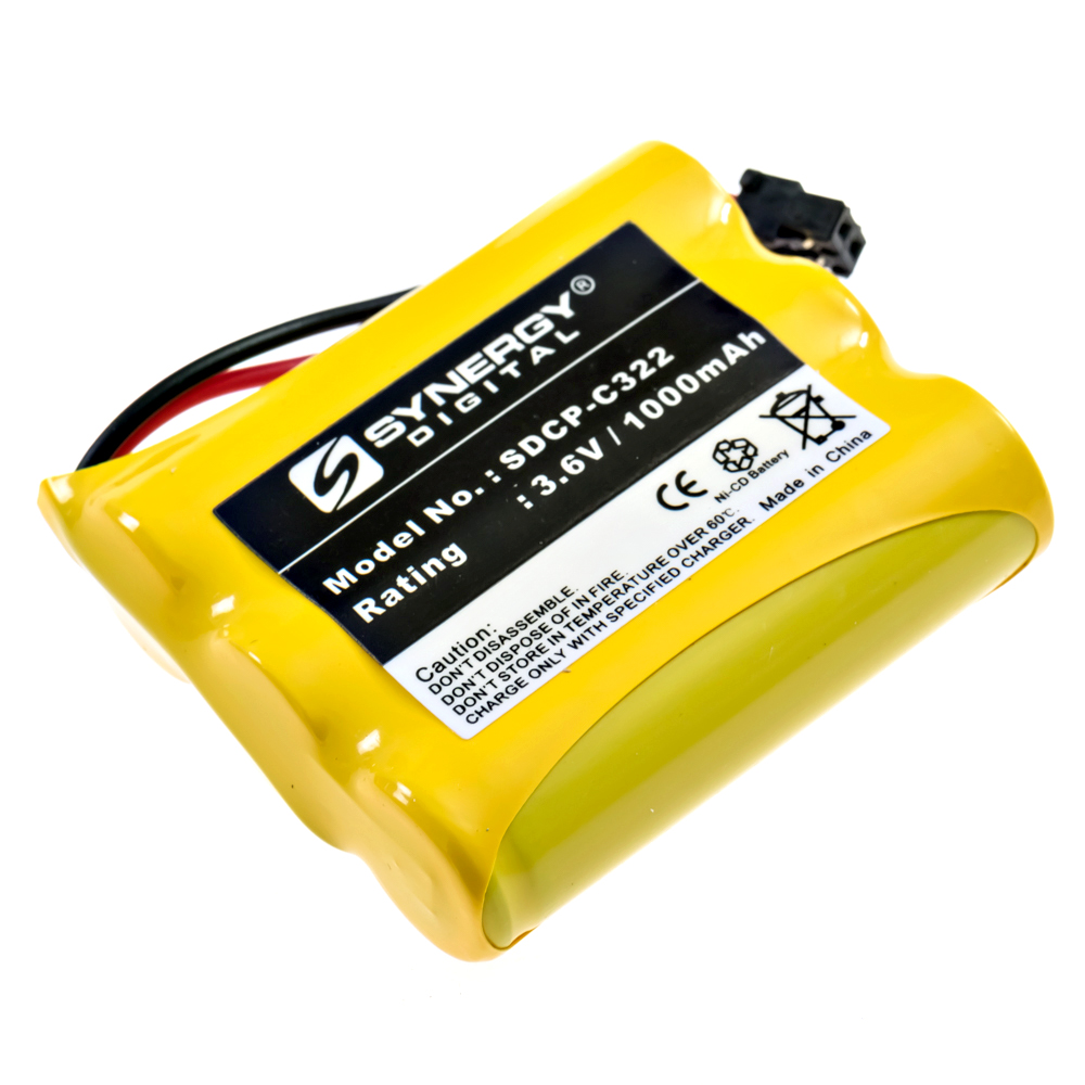SDCP-C322 - NI-CD, 3.6 Volt, 1000 mAh, Ultra Hi-Capacity Battery - Replacement Battery for Panasonic HHR-P506, HHR-P505 Cordless Phone Batteries