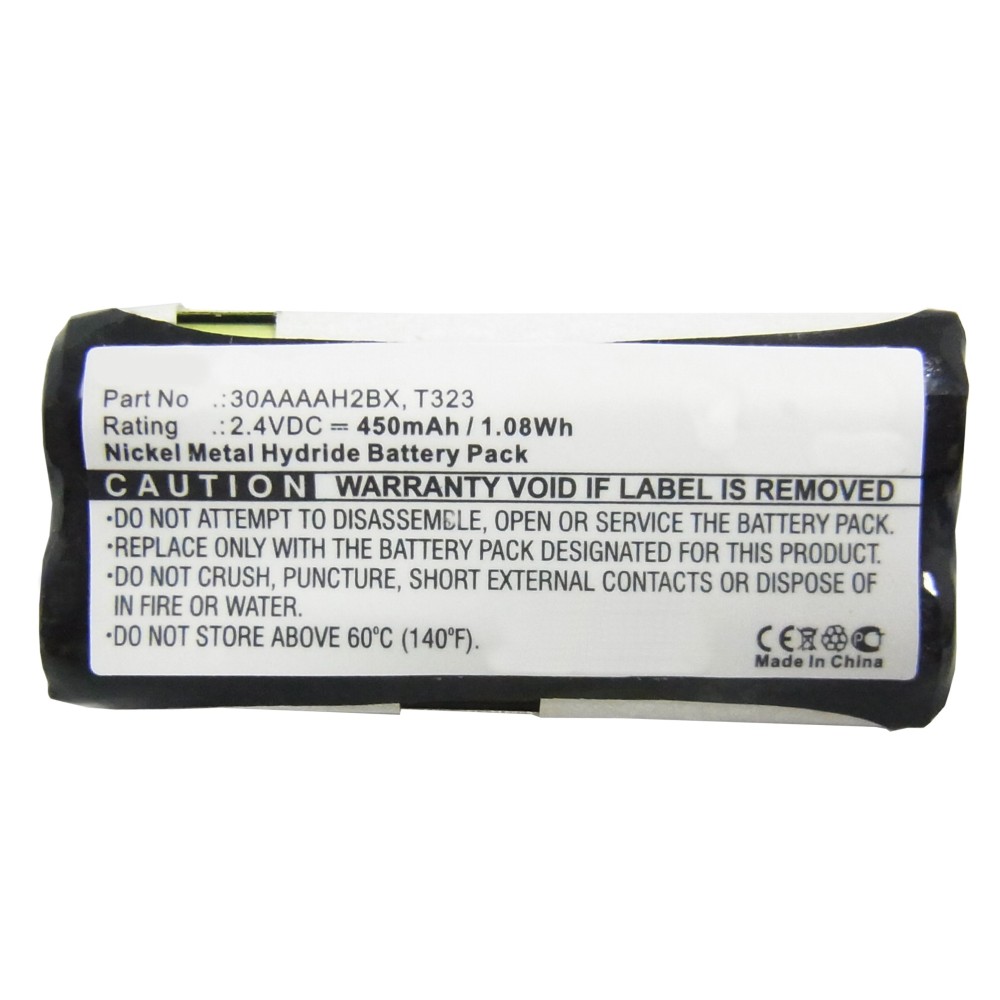 Synergy Digital Cordless Phone Battery, Compatible with Audioline 30AAAAH2BX, T323 Cordless Phone Battery (Ni-MH, 2.4V, 450mAh)