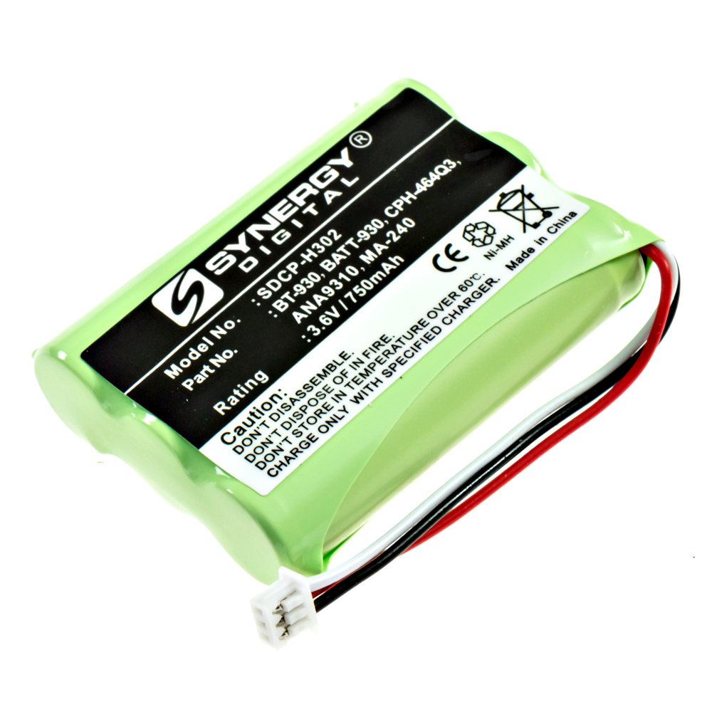 SDCP-H302 - Ni-MH, 3.6 Volt, 750 mAh, Ultra Hi-Capacity Battery - Replacement Battery for Uniden BT-930 Cordless Phone Battery