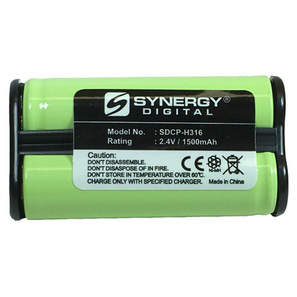 SDCP-H316 - Ni-MH, 2.4 Volt, 1500 mAh, Ultra Hi-Capacity Battery - Replacement Battery for Panasonic HHR-P546A, Type 23 Cordless Phone Batteries
