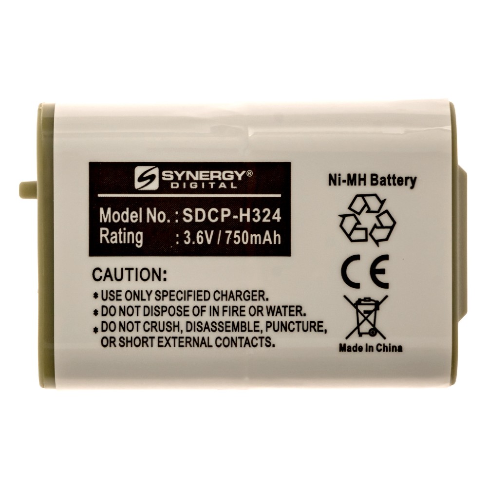 SDCP-H324 - Ni-MH, 3.6 Volt, 750 mAh, Ultra Hi-Capacity Battery - Replacement Battery for Panasonic HHR-P103 Type 25, Vtech 89-1324-00-00, 80-5808-00-00 Cordless Phone Batteries