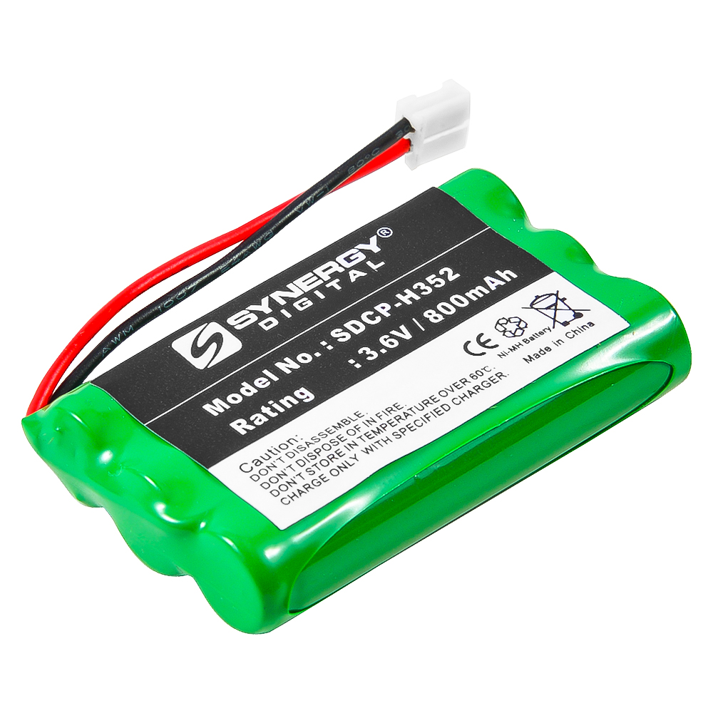 SDCP-H352 Ultra High Capacity Cordless Phone Battery - (Ni-MH 3.6V 800mAh) - replacement for GE GP80AAALH3BMJ, GP GP85AAALH3BMJ, Sanik 3SN54AAA80HSJ1 Batteries