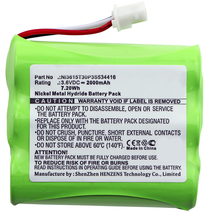 Synergy Digital Cordless Phone Battery, Compatible with AT&T Ni3615T30P3S534416 Cordless Phone Battery (Ni-MH, 3.6V, 2000mAh)