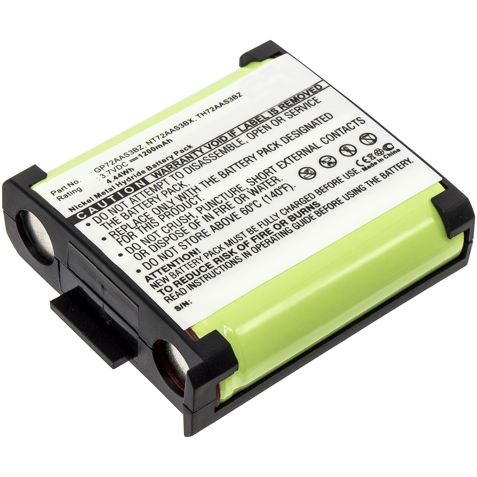 Synergy Digital Cordless Phone Battery, Compatiable with GE 2-9005, BT-38 Cordless Phone Battery (3.6V, Ni-MH, 1200mAh)