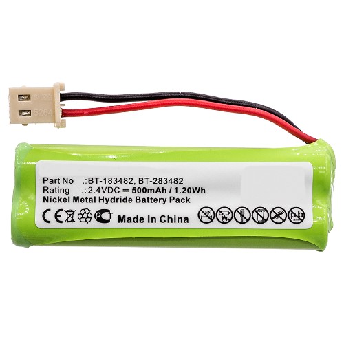 Synergy Digital Cordless Phones Battery, Compatiable with V Tech 89-1348-01, 89-1348-01-00, BATT183482, BT183482, BT-183482, BT283482, BT-283482 Cordless Phones Battery (2.4V, Ni-MH, 500mAh)