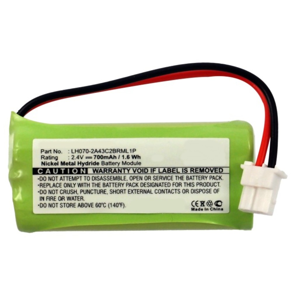 Synergy Digital Cordless Phone Battery, Compatible with American E30021CL, E30022CL, E30023CL, E30025CL, LH070-2A43C2BRML1P Cordless Phone Battery (2.4, Ni-MH, 700mAh)