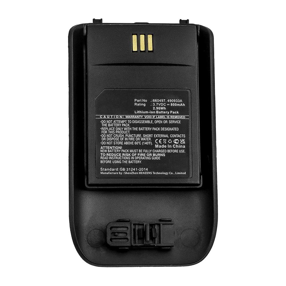 Synergy Digital Cordless Phone Battery, Compatible with Ascom 490933A Cordless Phone Battery (Li-ion, 3.7V, 800mAh)