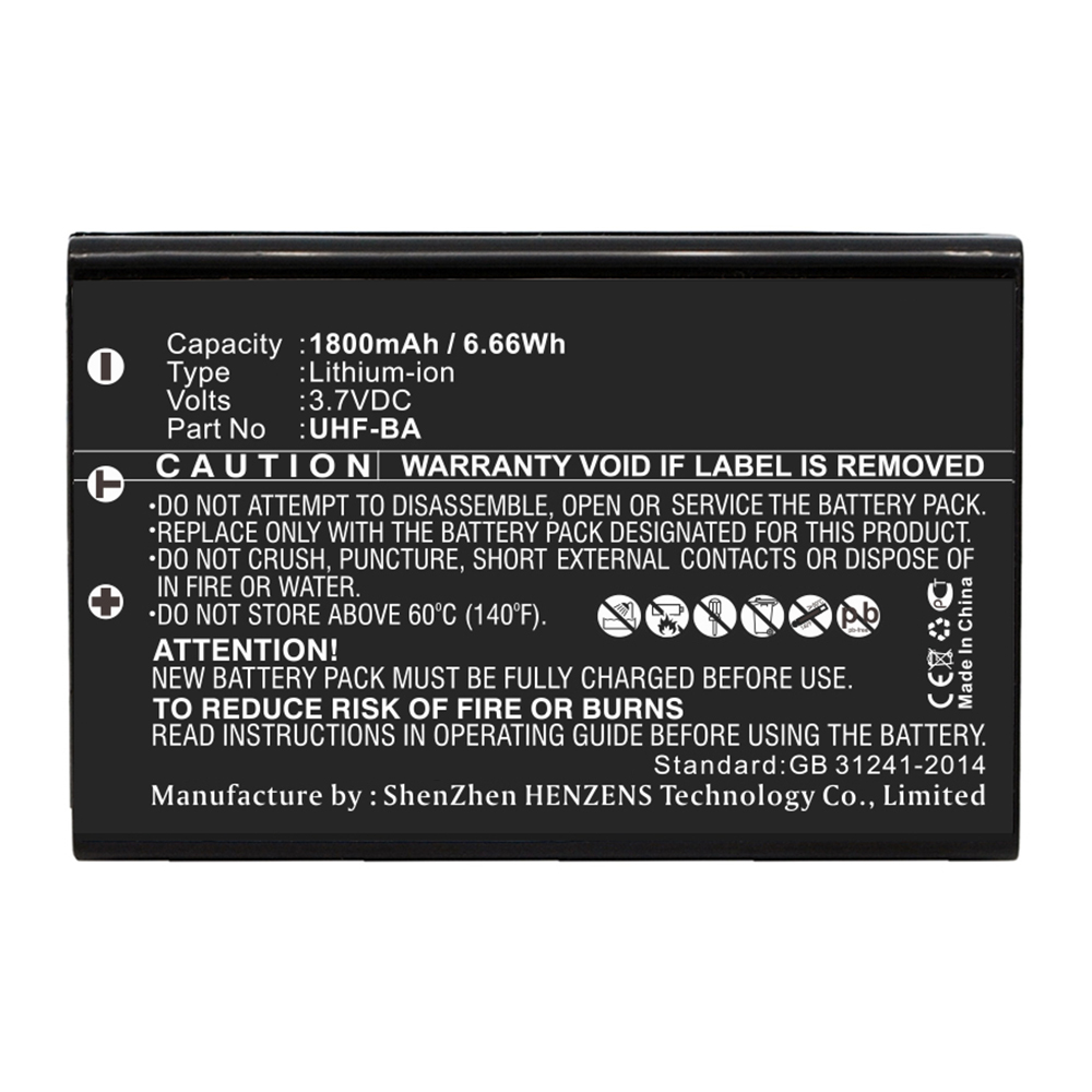 Synergy Digital Cordless Phone Battery, Compatible with EnGenius UHF-BA Cordless Phone Battery (Li-ion, 3.7V, 1800mAh)