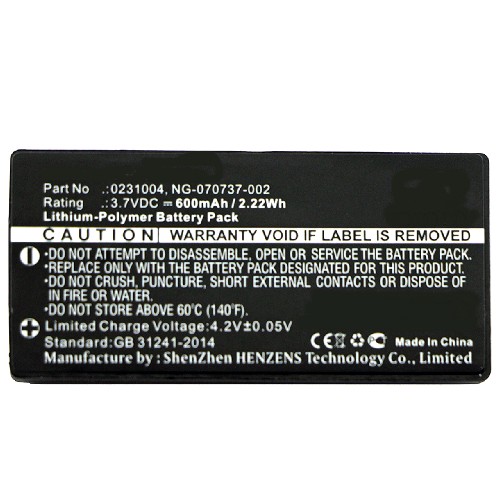 Synergy Digital Cordless Phone Battery, Compatible with NEC 0231004 Cordless Phone Battery (Li-Pol, 3.7V, 600mAh)