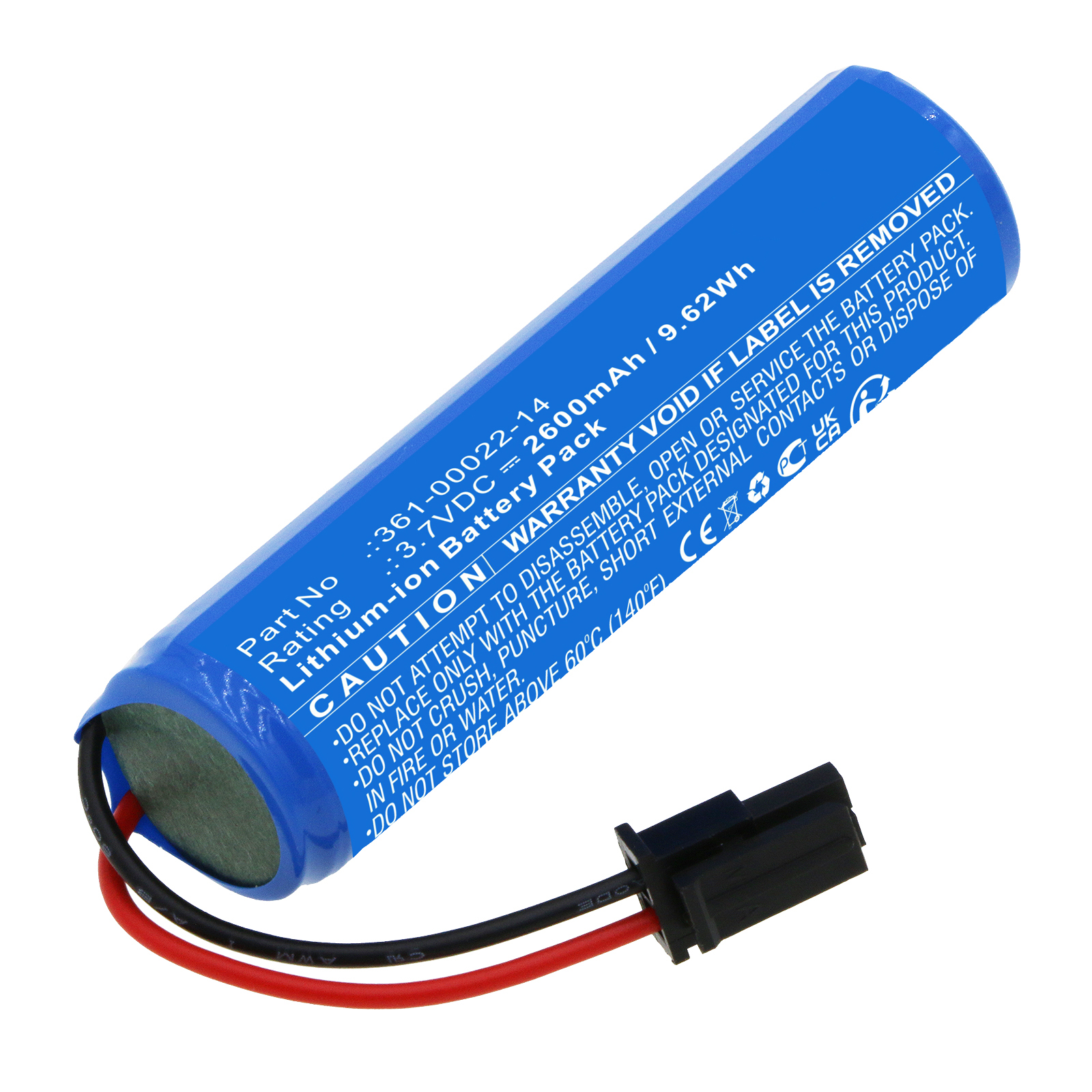 Synergy Digital Dog Collar Battery, Compatible with Garmin 361-00022-14 Dog Collar Battery (Li-ion, 3.7V, 2600mAh)