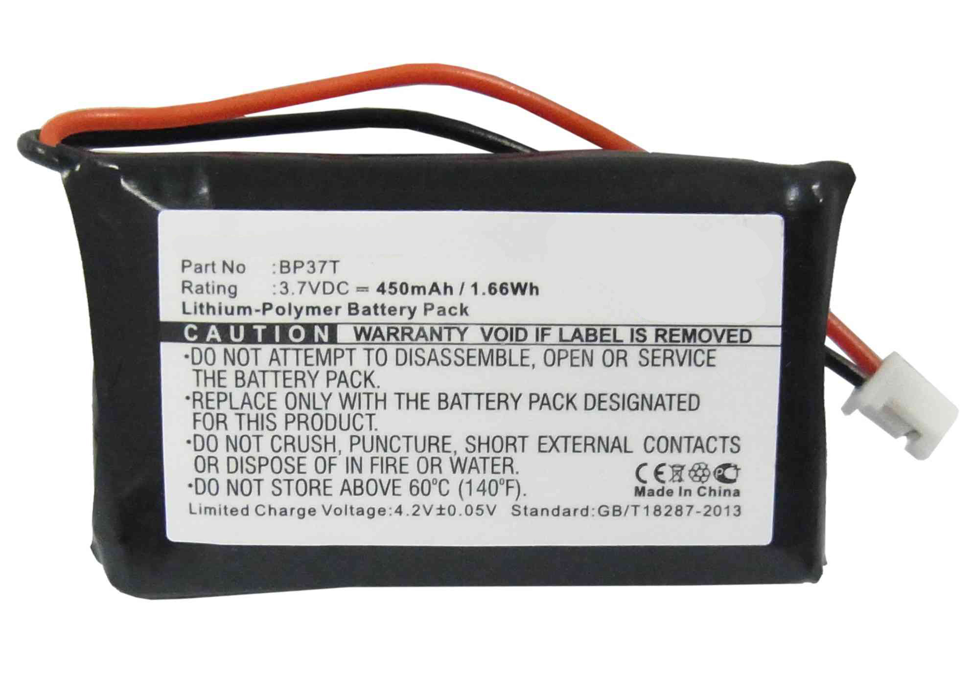 Synergy Digital Dog Collar Battery, Compatible with Dogtra BP37T Dog Collar Battery (Li-Pol, 3.7V, 450mAh)