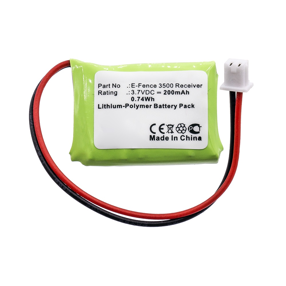 Synergy Digital Dog Collar Battery, Compatible with Dogtra E-Fence 3500 Receiver Dog Collar Battery (Li-Pol, 3.7V, 200mAh)