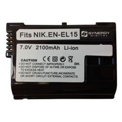 SDENEL15 Rechargeable Replacement Battery - (2100 mAh 7.0V) - Replacement Battery For Nikon EN-EL15 Rechargeable Battery