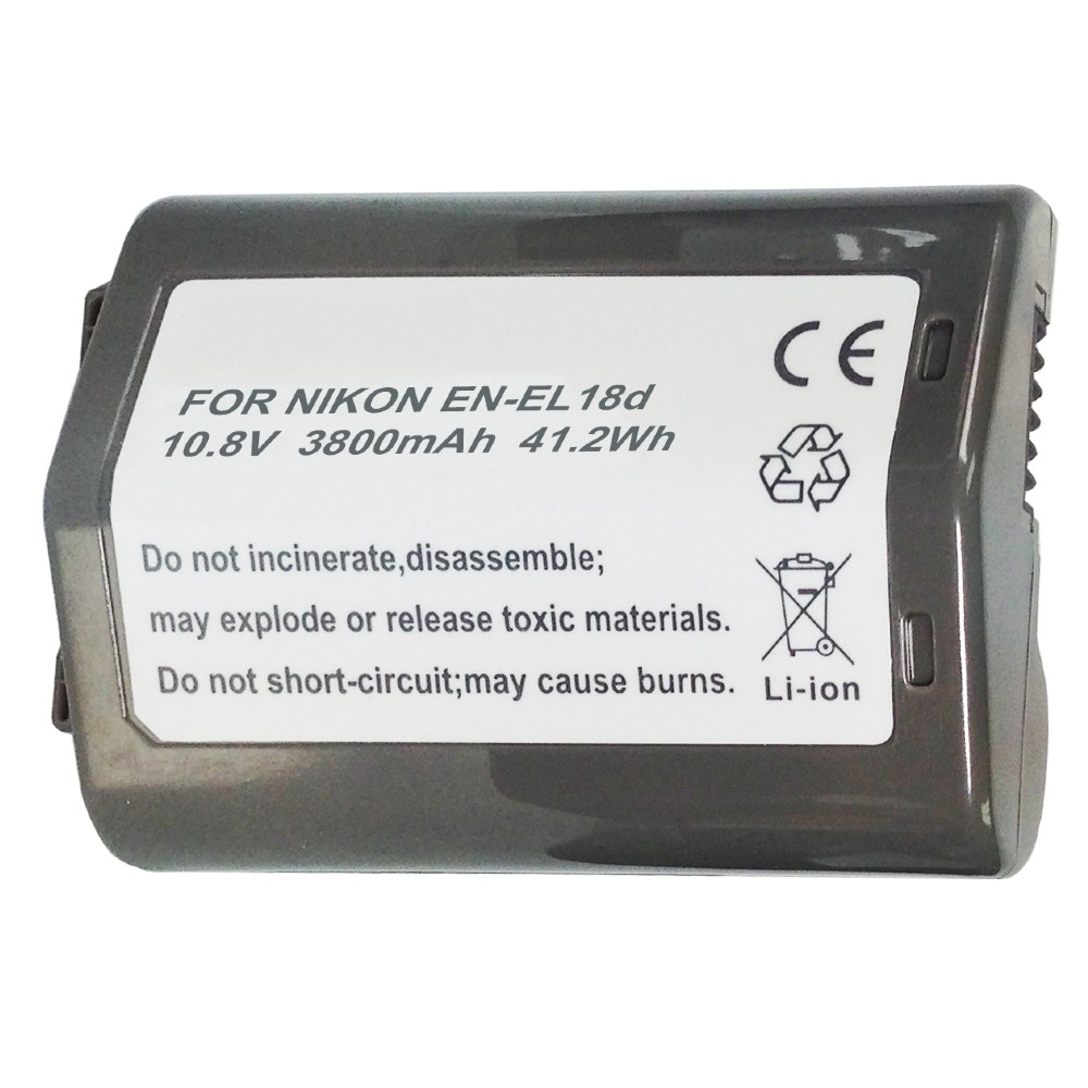 Synergy Digital Camera Battery, Compatible with Nikon EN-EL18d Digital Camera Battery (Li-Ion, 10.8V, 3800mAh)