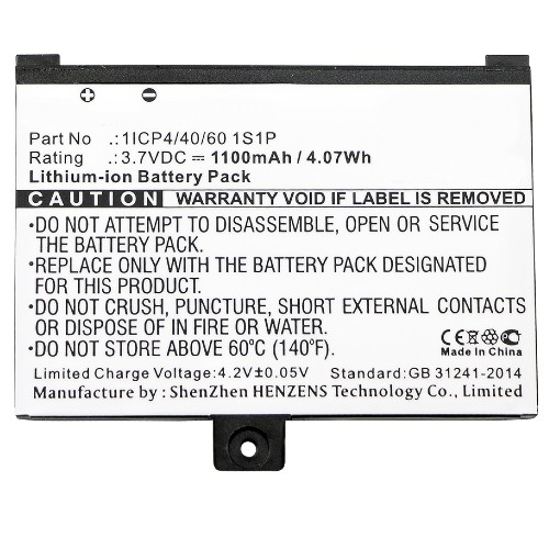 Synergy Digital E Book E Reader Battery, Compatiable with Pocketbook 1ICP4/40/60 1S1P E Book E Reader Battery (3.7V, Li-ion, 1100mAh)