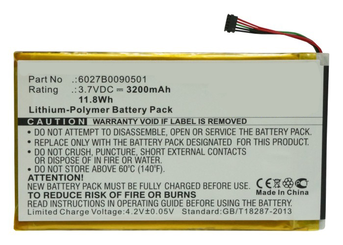 Synergy Digital E Book E Reader Battery, Compatiable with Barnes & Noble 6027B0090501, AVPB001-A110-01, AVPB003-A110-01, BNA-B002, ENCORE, NOOKCOLOR E Book E Reader Battery (3.7V, Li-Pol, 3200mAh)