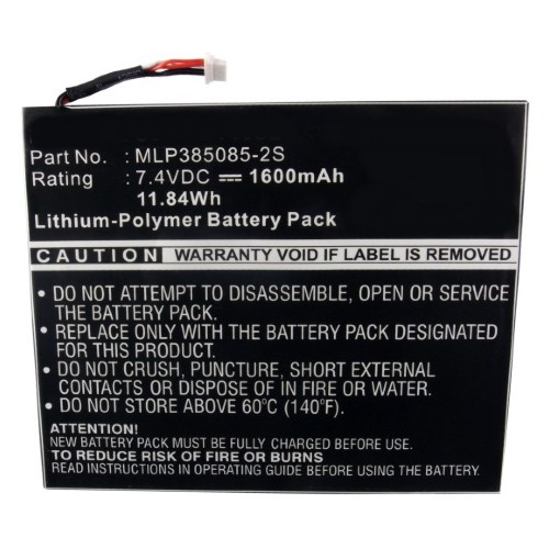 Synergy Digital E Book E Reader Battery, Compatiable with Pandigital MLP385085-2S E Book E Reader Battery (7.4V, Li-Pol, 1600mAh)