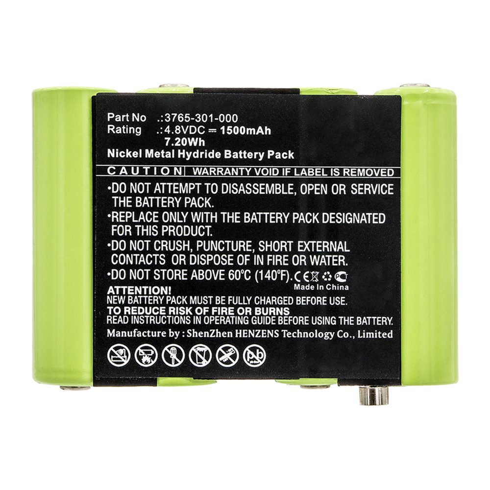 Synergy Digital Flashlight Battery, Compatible with Pelican 3765-301-000 Flashlight Battery (Ni-MH, 4.8V, 1500mAh)