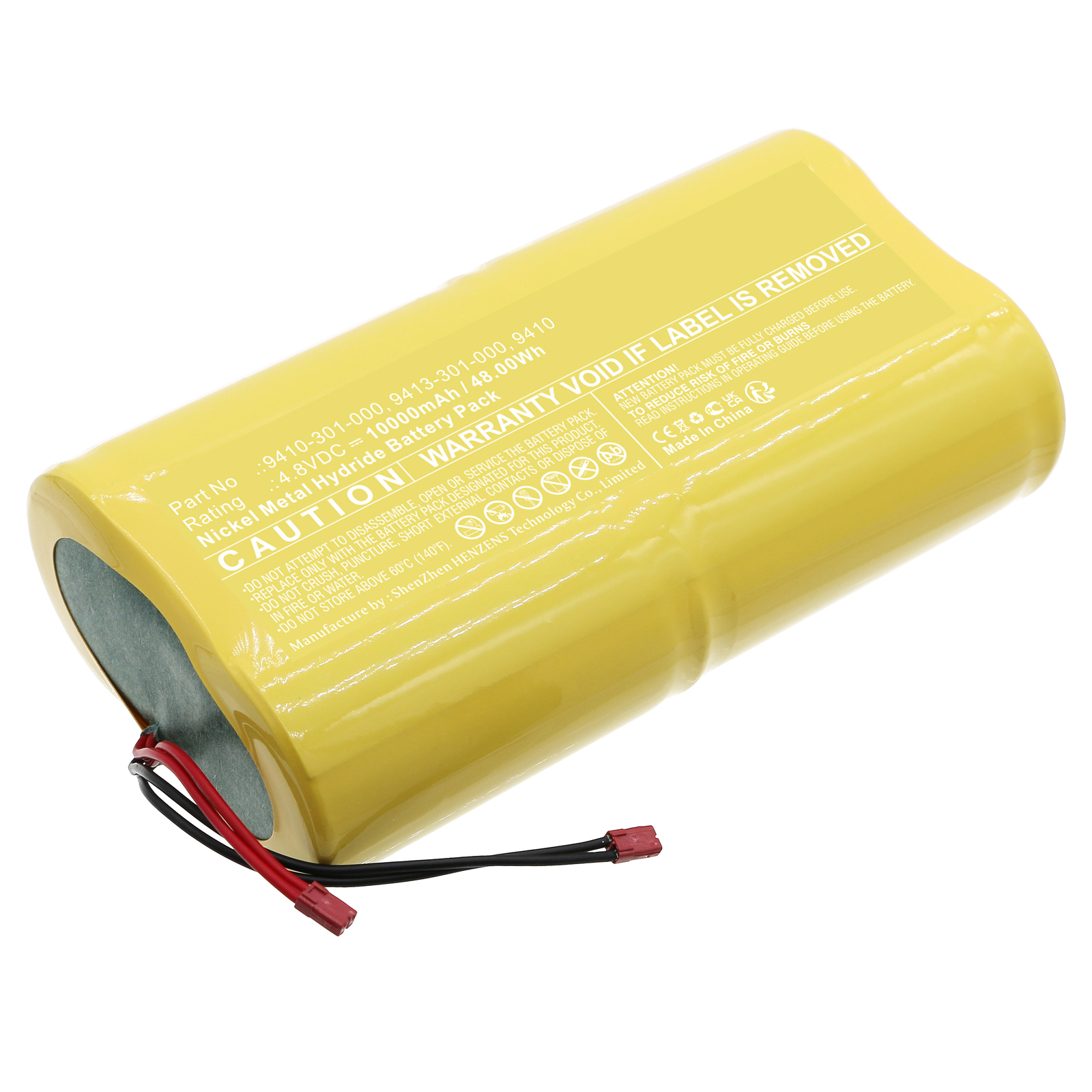 Synergy Digital Flashlight Battery, Compatible with Pelican 9410 Flashlight Battery (Ni-MH, 4.8V, 10000mAh)