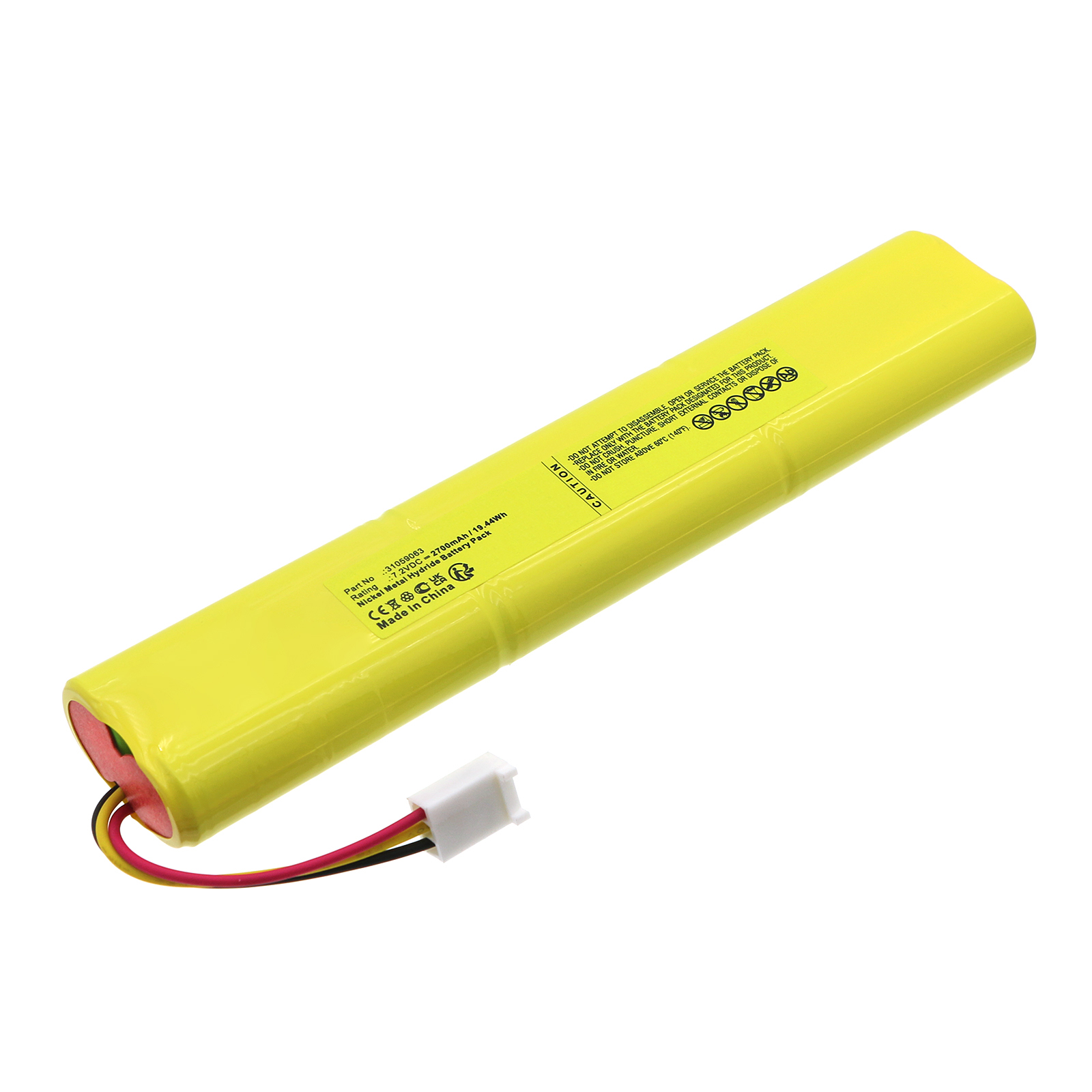 Synergy Digital Flashlight Battery, Compatible with Facom 31059063 Flashlight Battery (Ni-MH, 7.2V, 2700mAh)